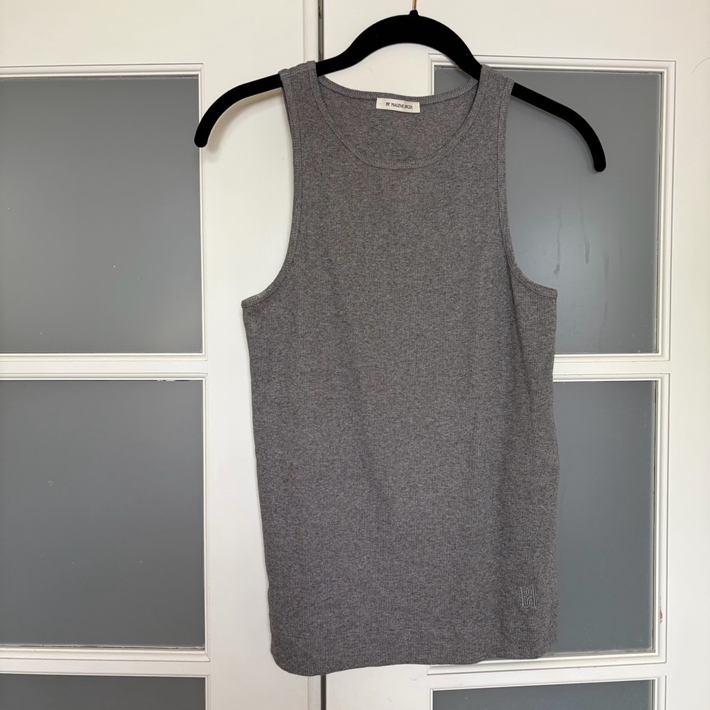 By Malene Birger Amani cotton-blend tank top grey